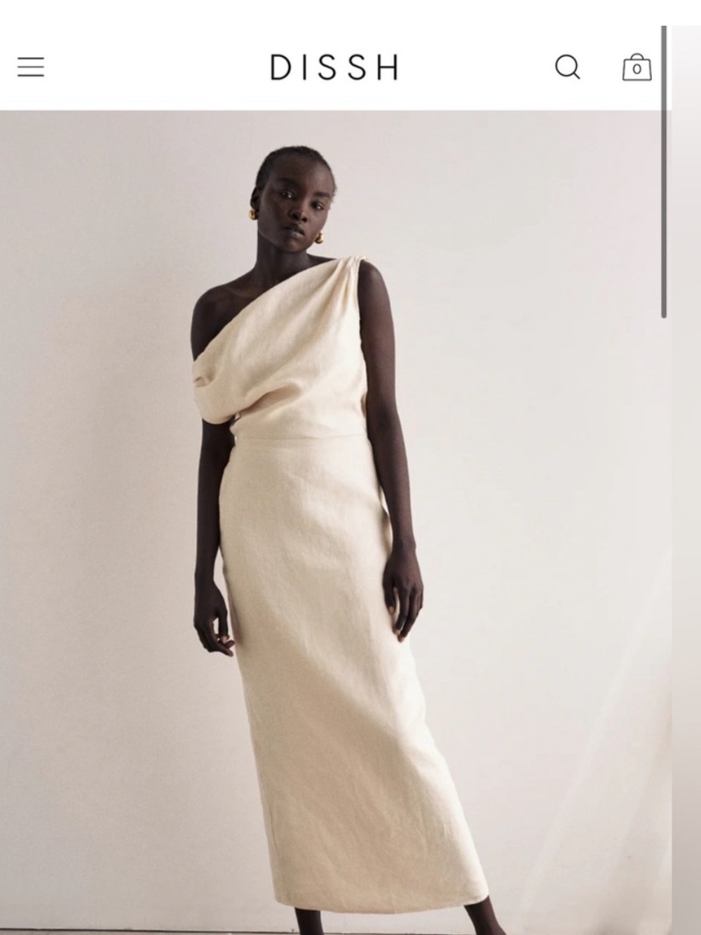 DISSH Cass Buttermilk Linen Midi Dress